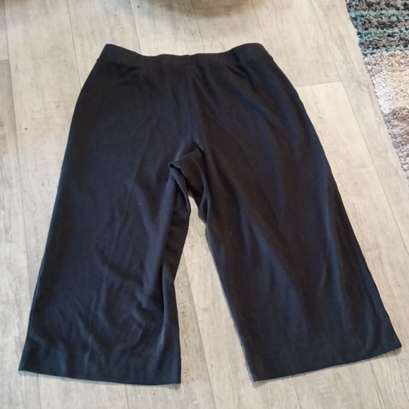 Women Black Lounge Pants elastic stretch waist Plus 2X TIME AND TRU - Picture 5 of 6